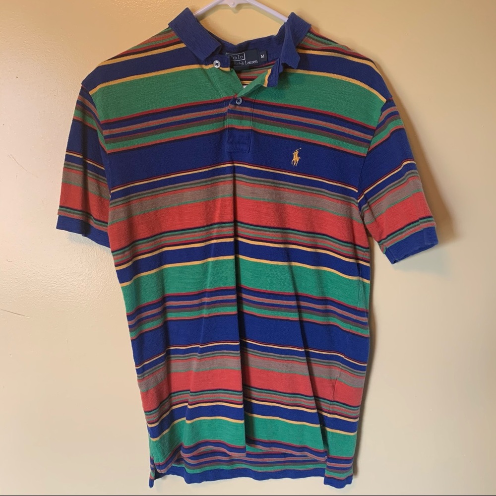 Vintage 90s Polo Ralph Lauren Shirt Rainbow